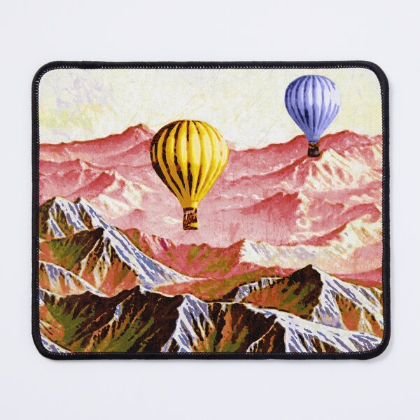 Item preview, Two hot air balloons above the mountains, Fan art Spring collection designed and sold by artoriginal.