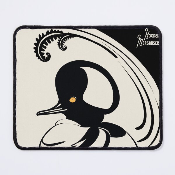 Item preview, Art Deco Hooded Merganser designed and sold by deerhawkart.