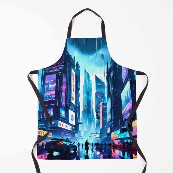 Item preview, Cyber City Life Cyberpunk Cityscape designed and sold by Ink Art Design.