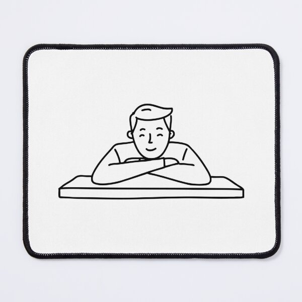 Item preview, Head resting on crossed arms on a desk designed and sold by rasagamastore.