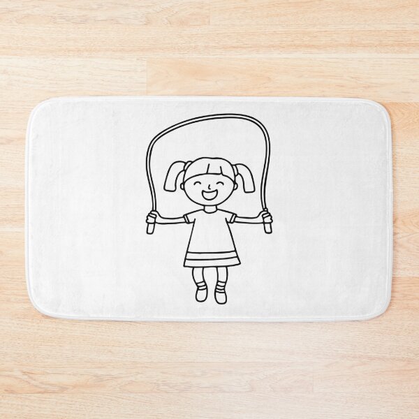 Item preview, Happy child jumping with excitement while jumping rope designed and sold by rasagamastore.