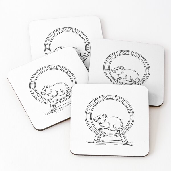 Item preview, Hamster running inside a circular wheel designed and sold by rasagamastore.