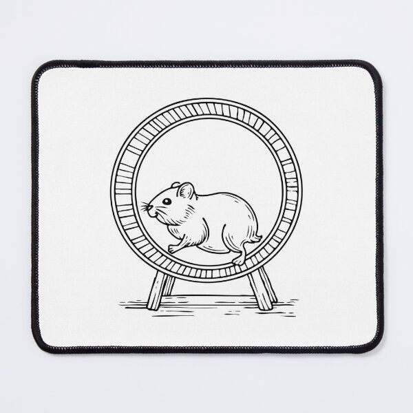 Item preview, Hamster running inside a circular wheel designed and sold by rasagamastore.
