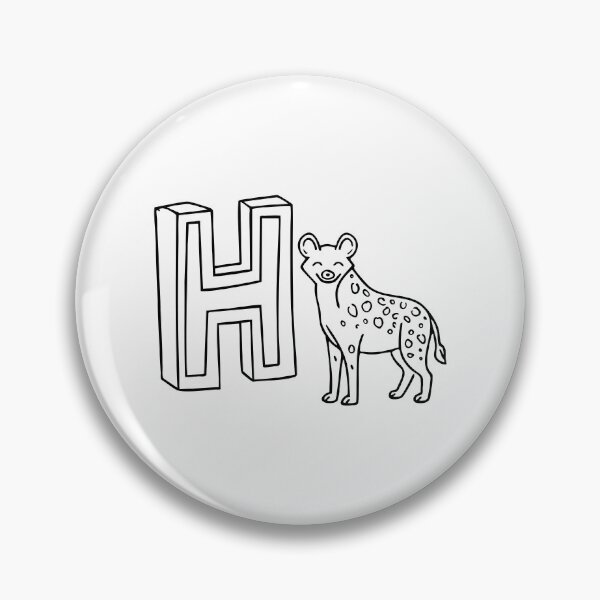 Item preview, Letter H beside Hyena designed and sold by rasagamastore.