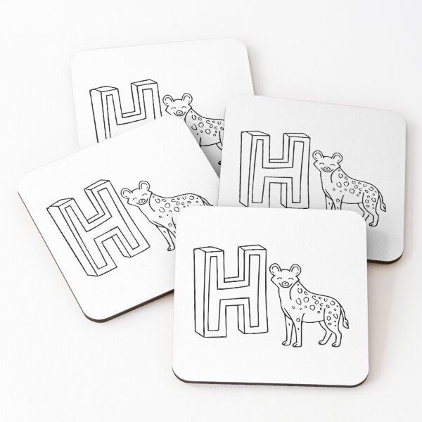 Item preview, Letter H beside Hyena designed and sold by rasagamastore.