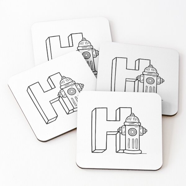 Item preview, Letter H beside Hydrant designed and sold by rasagamastore.