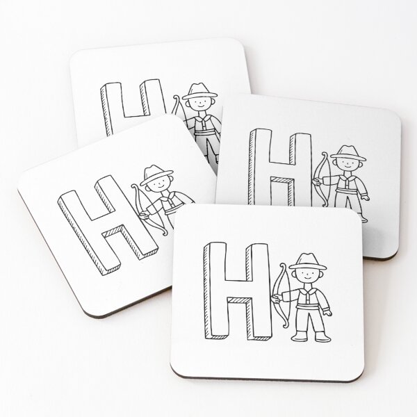 Item preview, Letter H beside Hunter designed and sold by rasagamastore.