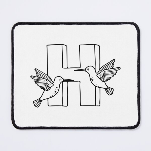Item preview, Letter H beside Hummingbird designed and sold by rasagamastore.