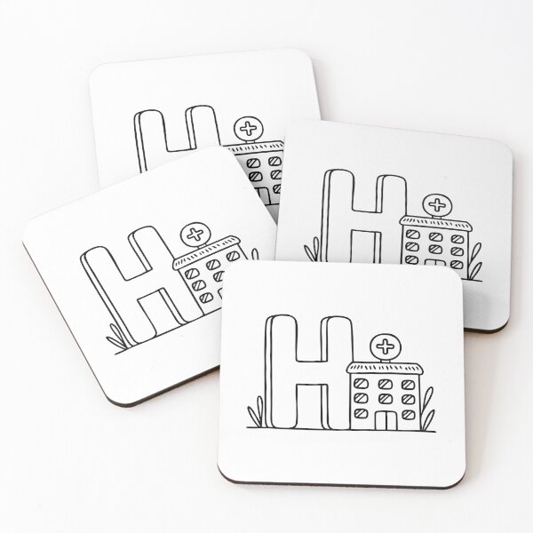 Item preview, Letter H beside Hospital designed and sold by rasagamastore.