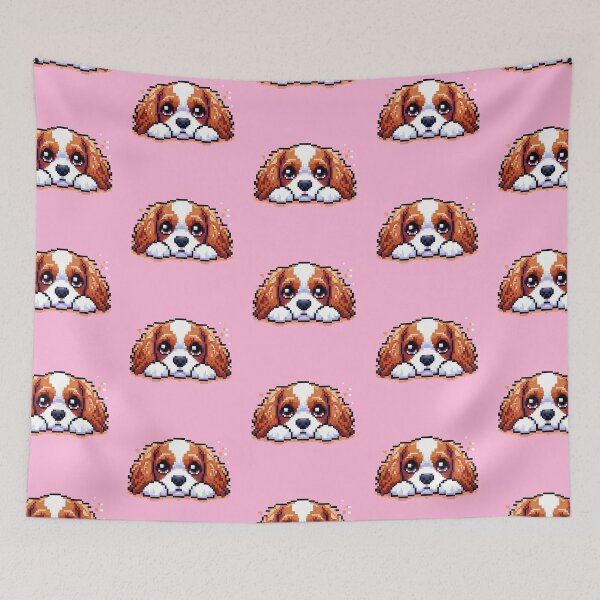 Item preview, Cute King Charles Cavalier Pixel Art designed and sold by FunnehGacha.