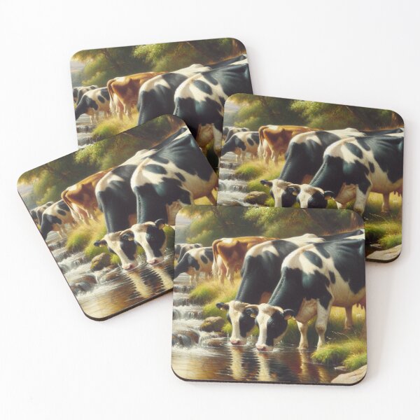 Item preview,  "Serene Countryside: Cows at the Stream" designed and sold by mustardseed-410.