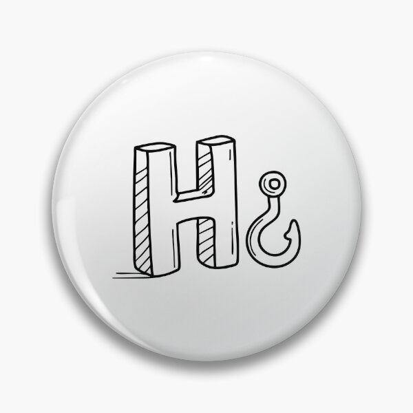 Item preview, Letter H beside Hook designed and sold by rasagamastore.
