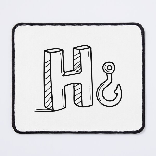 Item preview, Letter H beside Hook designed and sold by rasagamastore.