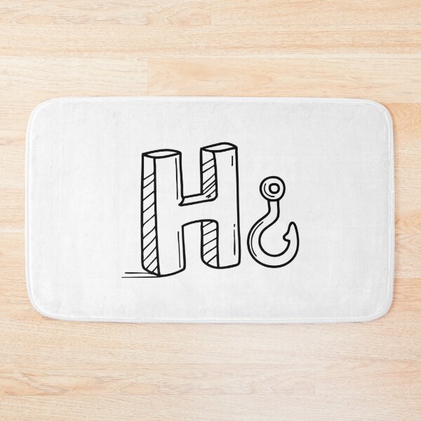 Item preview, Letter H beside Hook designed and sold by rasagamastore.