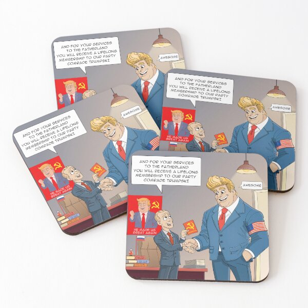 Item preview, Cartoon Donald Trump and the communist party designed and sold by Stef Ringoot, cartoons and illustrations.