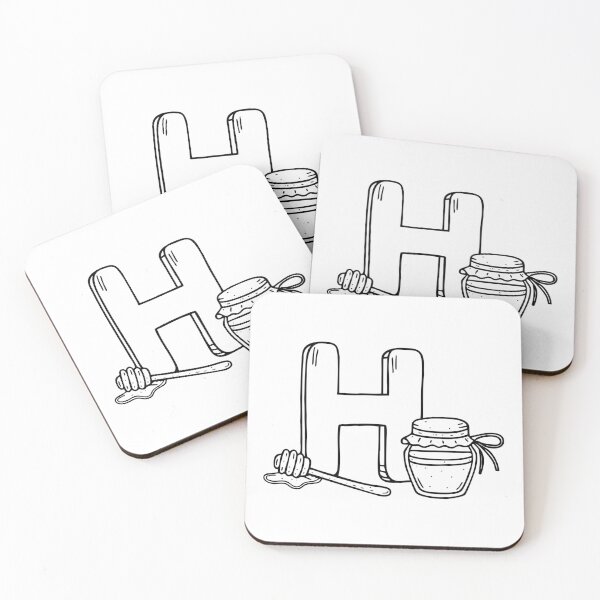 Item preview, Letter H beside Honey designed and sold by rasagamastore.