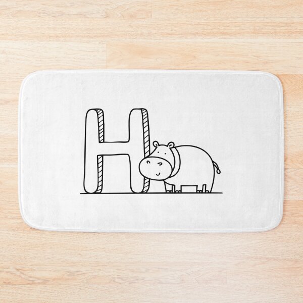 Item preview, Letter H beside Hippopotamus designed and sold by rasagamastore.