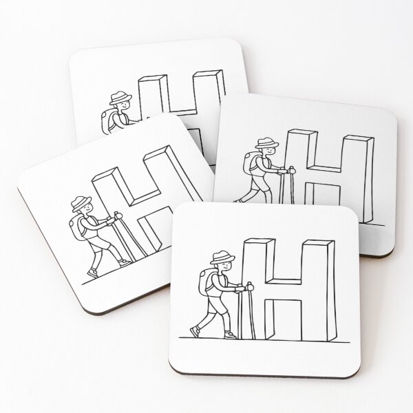 Item preview, Letra H al lado de Hiker designed and sold by rasagamastore.