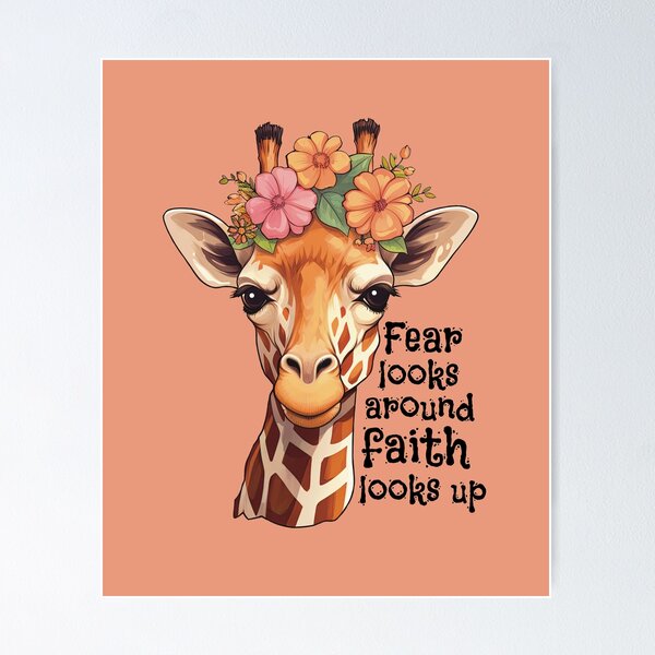 Item preview, Fear Looks Around Faith Looks Up Christian Faith designed and sold by RockFireMerch.