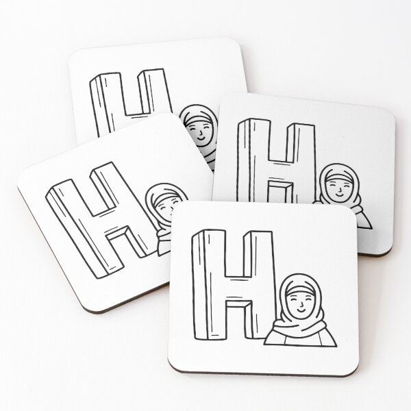 Item preview, Letter H beside Hijab designed and sold by rasagamastore.