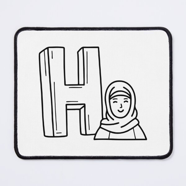 Item preview, Letter H beside Hijab designed and sold by rasagamastore.