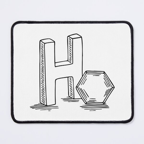 Item preview, Letter H beside Hexagon designed and sold by rasagamastore.