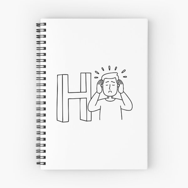 Item preview, Letter H beside Headache Man designed and sold by rasagamastore.