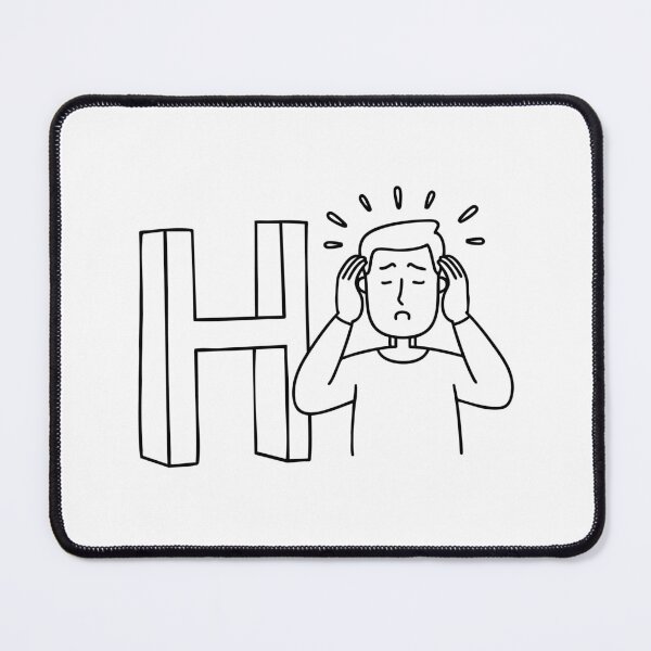 Item preview, Letter H beside Headache Man designed and sold by rasagamastore.