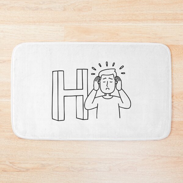 Item preview, Letter H beside Headache Man designed and sold by rasagamastore.