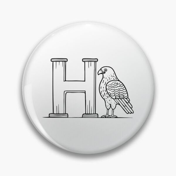 Item preview, Letter H beside Hawk designed and sold by rasagamastore.
