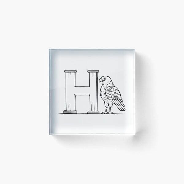 Item preview, Letter H beside Hawk designed and sold by rasagamastore.