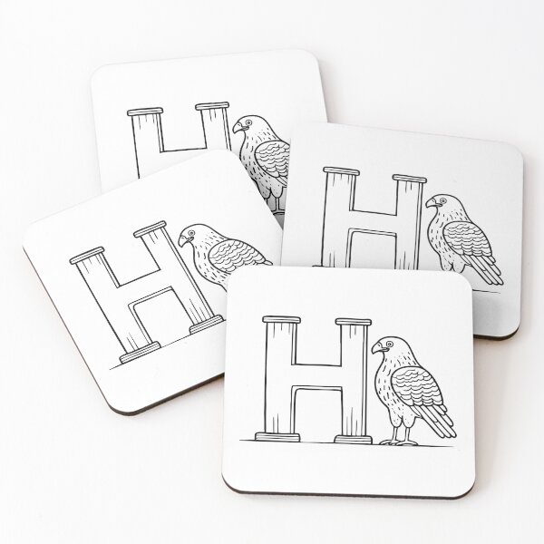 Item preview, Letter H beside Hawk designed and sold by rasagamastore.