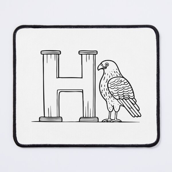 Item preview, Letter H beside Hawk designed and sold by rasagamastore.