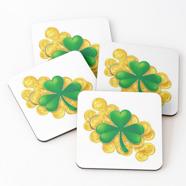 Item preview, Lucky Shamrock with Gold Coins  Premium Cool Trendy Best Gift designed and sold by Imaginarium of Chaos falcon88 .