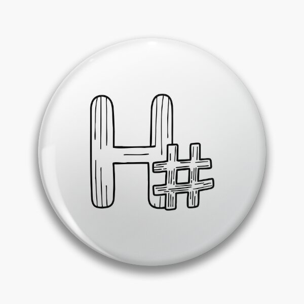 Item preview, Letter H beside Hashtag designed and sold by rasagamastore.