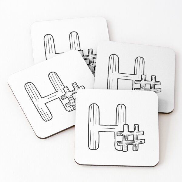 Item preview, Letter H beside Hashtag designed and sold by rasagamastore.