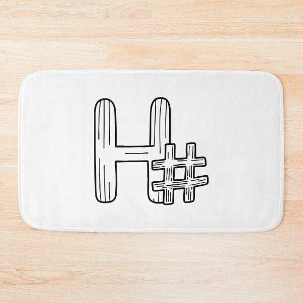 Item preview, Letter H beside Hashtag designed and sold by rasagamastore.