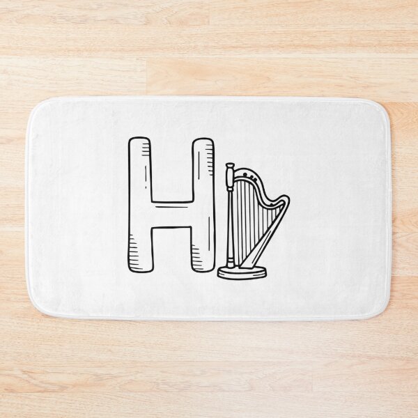 Item preview, Letter H beside Harp designed and sold by rasagamastore.