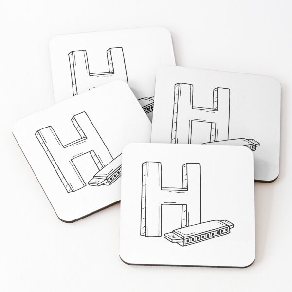 Item preview, Letter H beside Harmonica designed and sold by rasagamastore.
