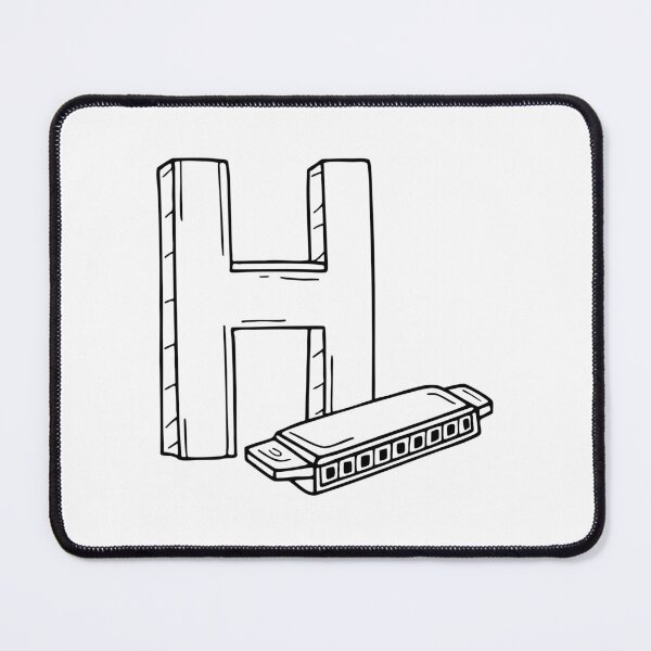 Item preview, Letter H beside Harmonica designed and sold by rasagamastore.