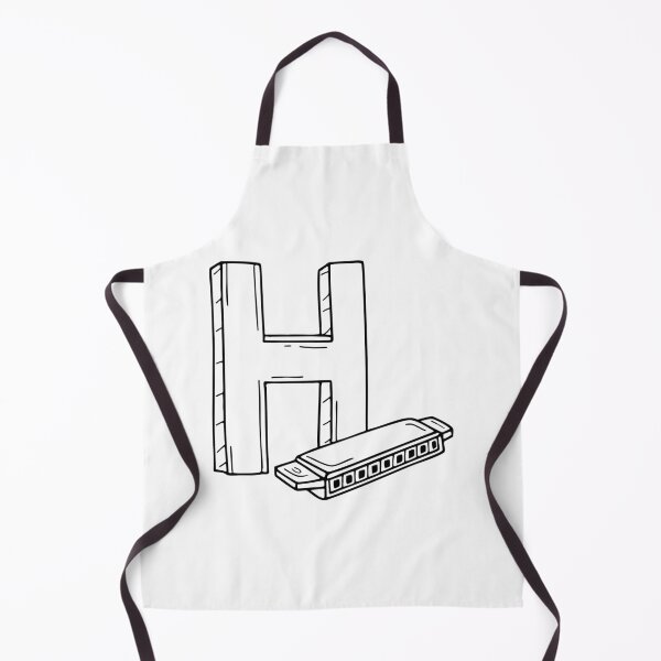 Item preview, Letter H beside Harmonica designed and sold by rasagamastore.