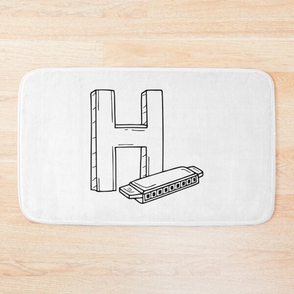 Item preview, Letter H beside Harmonica designed and sold by rasagamastore.