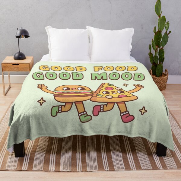 Item preview, Cute Burger And Pizza Good Food Good Mood Quote designed and sold by rustydoodle.