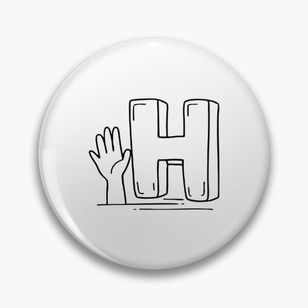 Item preview, Letter H beside Hand designed and sold by rasagamastore.