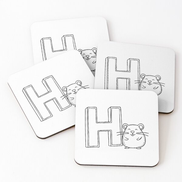 Item preview, Letter H beside Hamster designed and sold by rasagamastore.