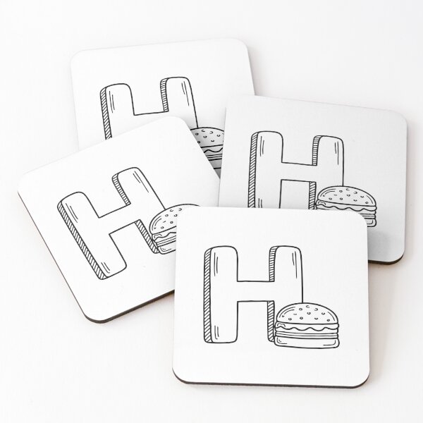 Item preview, Letter H beside Hamburger designed and sold by rasagamastore.