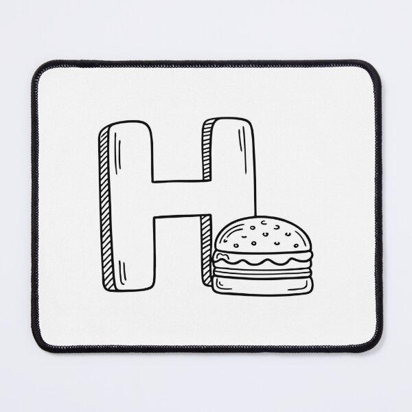 Item preview, Letter H beside Hamburger designed and sold by rasagamastore.