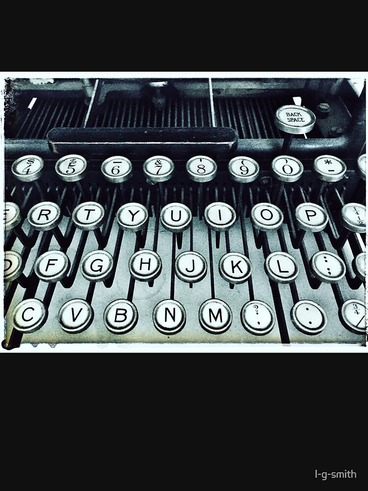 "Antique Black and White Typewriter Keys" Tshirt for Sale by lgsmith
