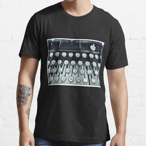 "Antique Black and White Typewriter Keys" Tshirt for Sale by lgsmith