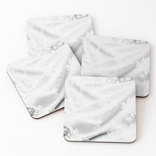 Item preview, white Elegant Floral Lace | Soft Romantic Blossom Aesthetic designed and sold by Rainbow Paws Garden.